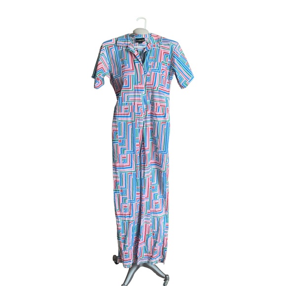 Nooworks Hey Hey Multicolor Geometric Jumpsuit Coveralls - Picture 1 of 9